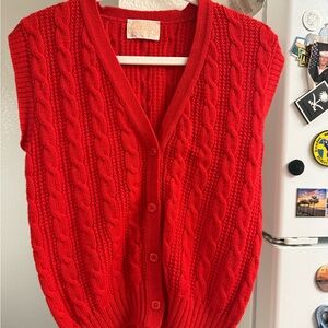 VINTAGE Pendleton red vest sweater